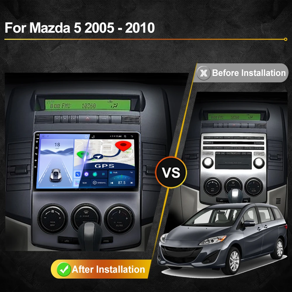 For MAZDA 5 Mazda5 2005 - 2010 Car Radio Android Automotive Multimedia Video Player GPS Navigation Carplay Screen Auto Stereo