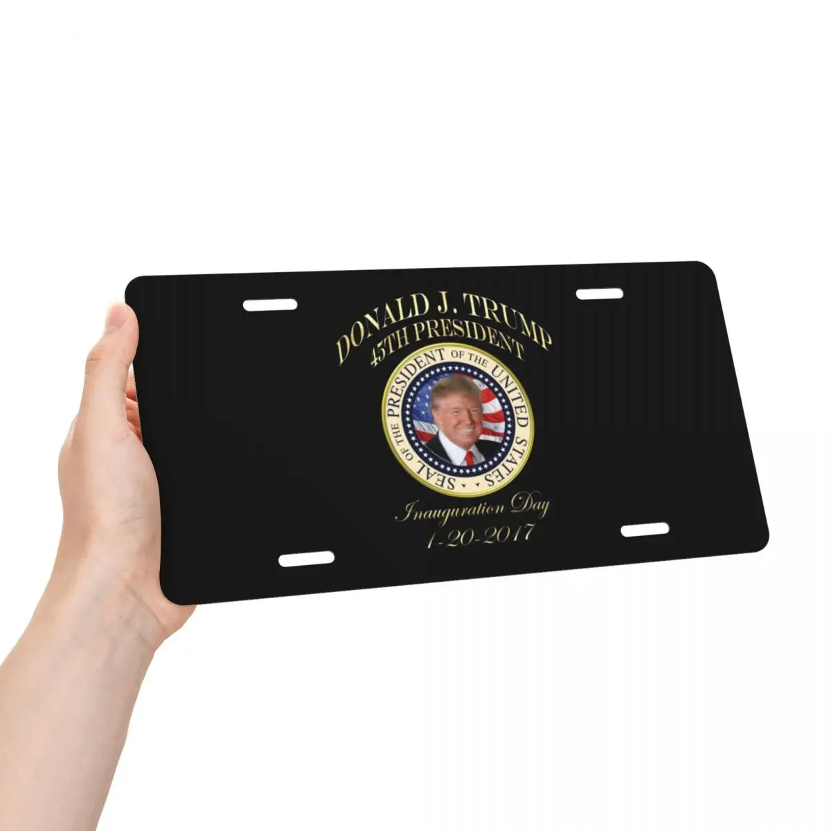 Donald Trump License Plate Cool United States Seal Decorative Car Front License Plate Aluminum Metal Sign Vanity Tag 6 X 12 Inch