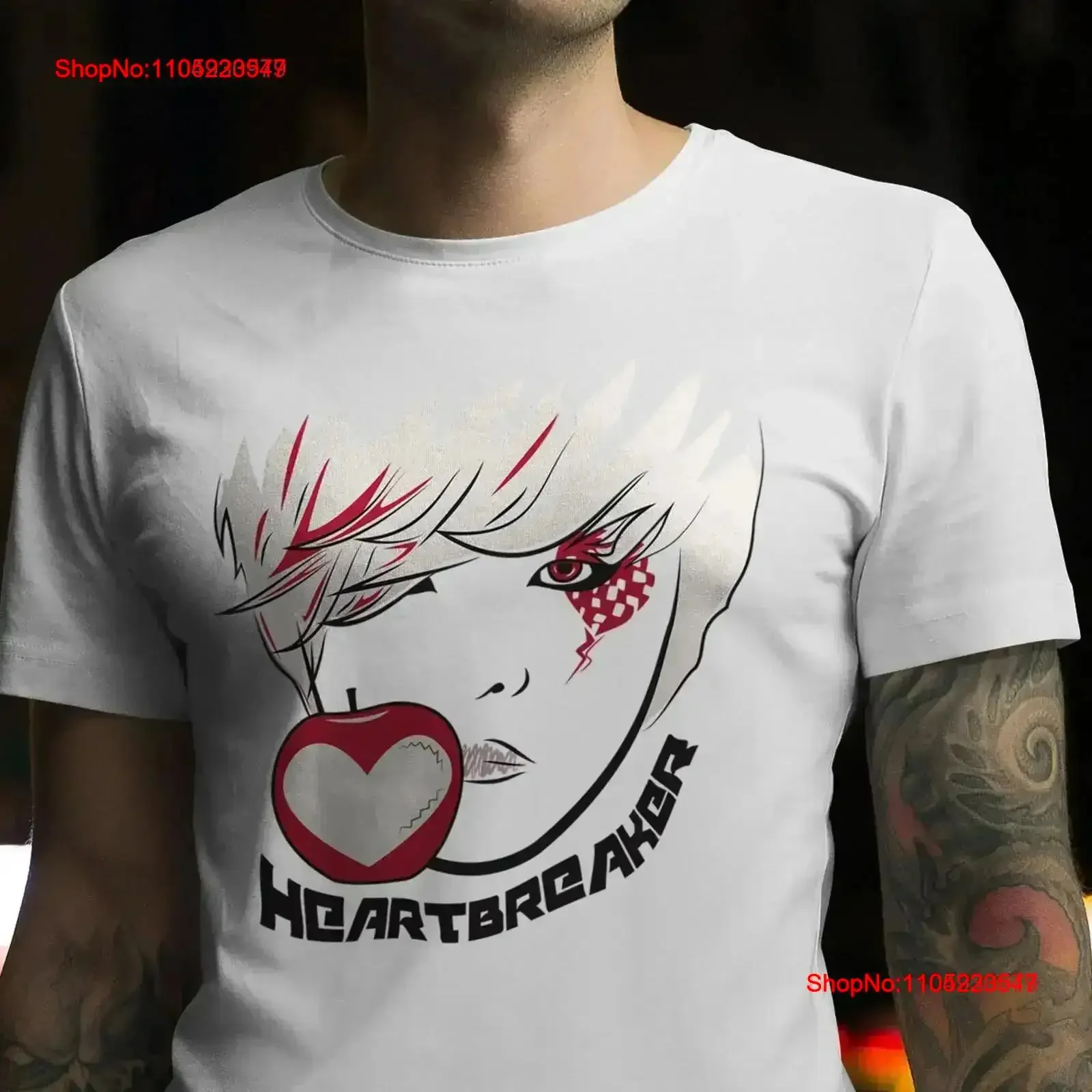 تي شيرت رجالي G Dragon Heartbreaker تي شيرت عتيق مغسول أوم موضة ملابس مصممة قليلاً ملابس شارع متعددة الاستخدامات ناعمة عتيقة