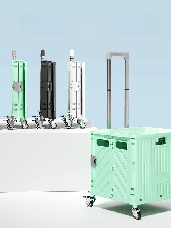 

Портативная складная ручная тележка, многофункциональный грузовой прицеп для домашнего использования, овощная банка и путешествия