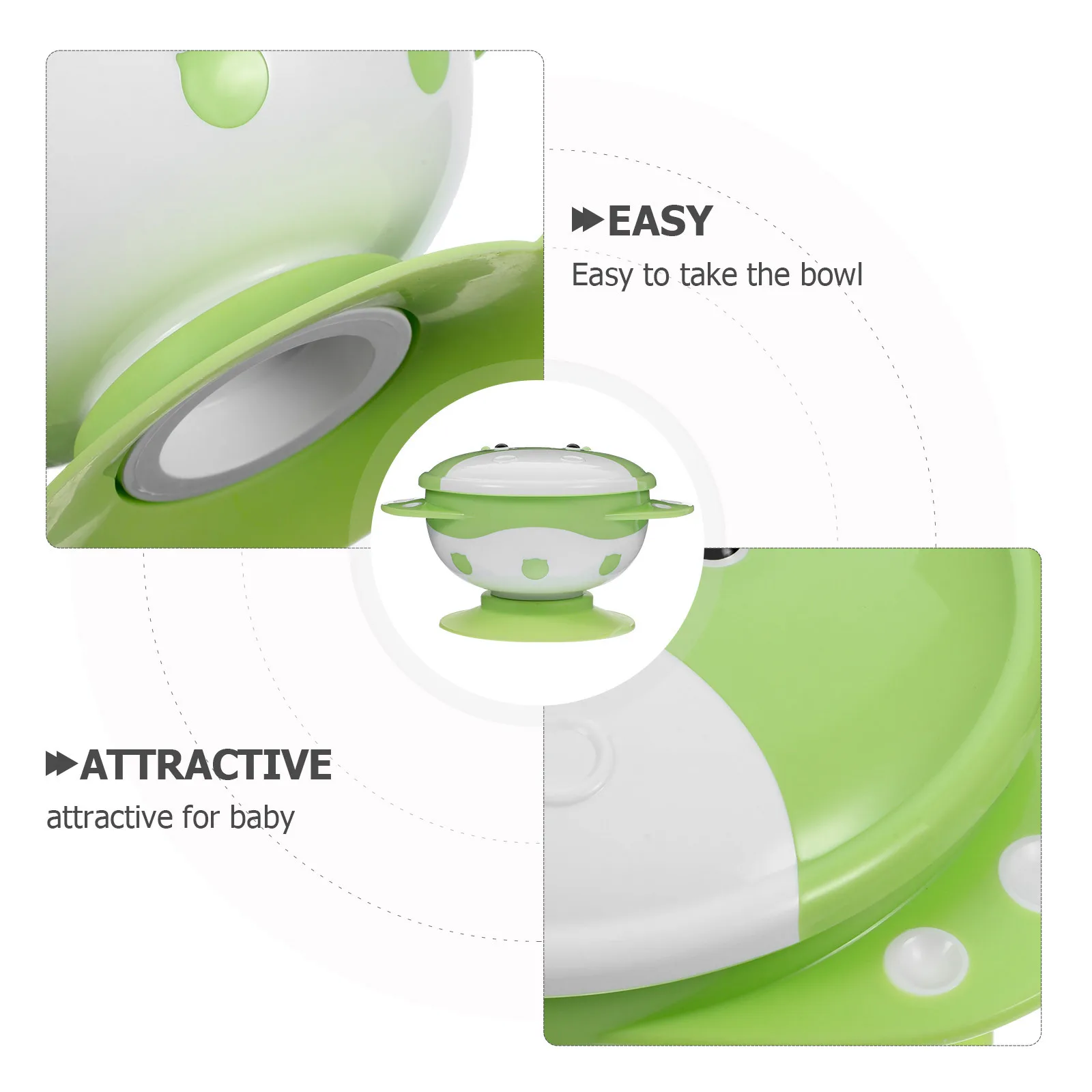 

Baby Suction Bowl Toddler Suction Bowls Animal Design Portable Non Slip Feeding Bowl for Mealtime Snacks Rice Candy