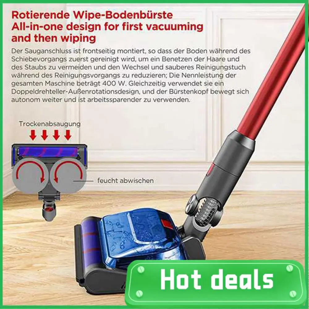

B69A Attachment Mop Suction Electric Mop With Lock And Mop For Dyson V15 V11 V10 V8 V7 Vacuum Cleaner Accessories