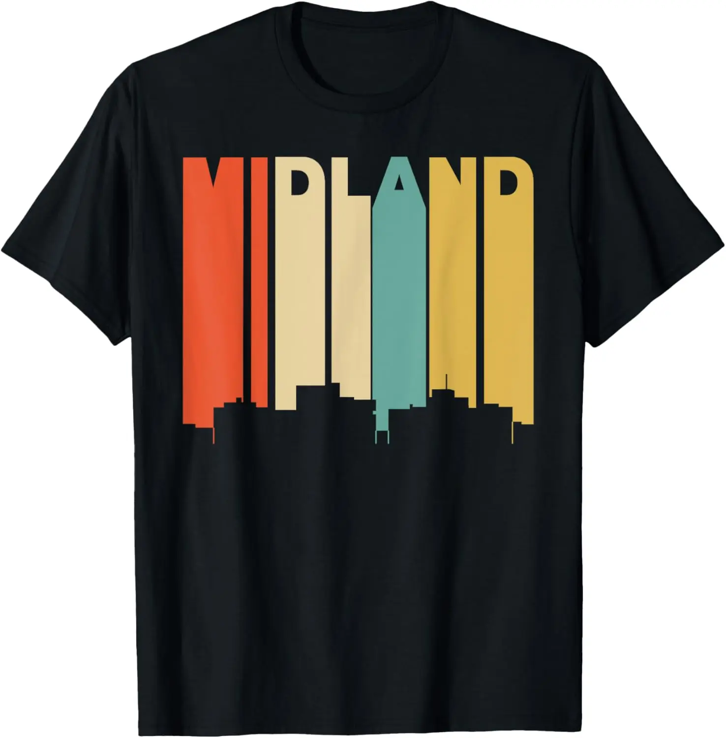 

Футболка Midland Texas Skyline в стиле ретро 1970-х годов
