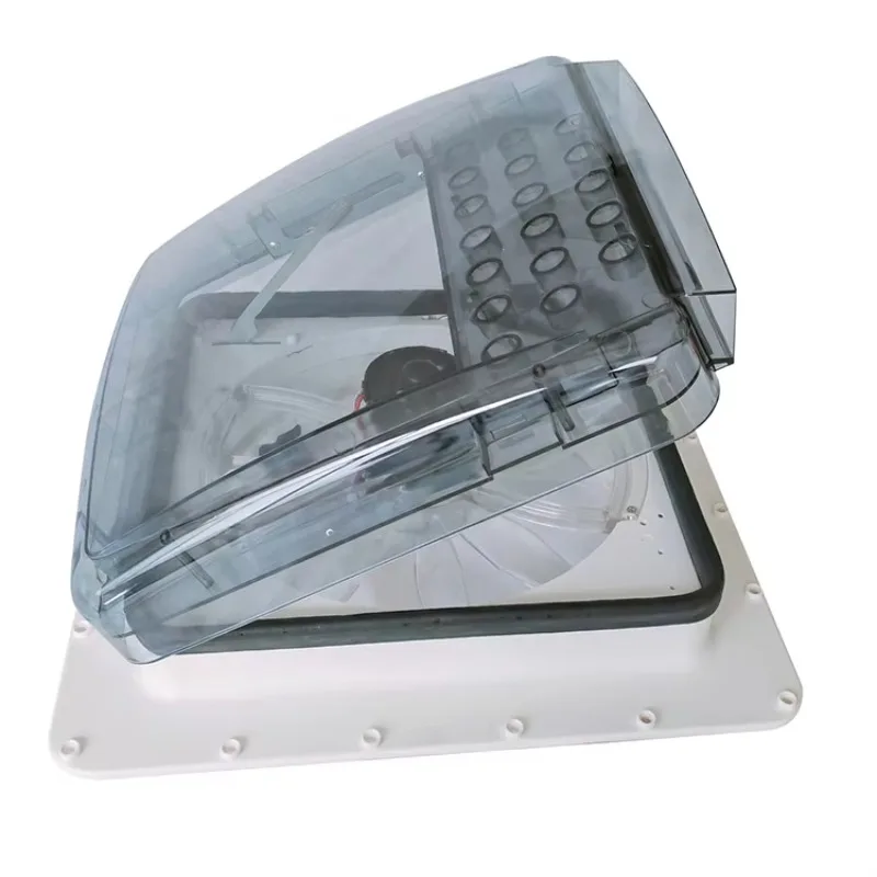 2025 New Arrival 360*360mm Durable and Waterproof Manual RV Roof Hatch with LED Light and Tail Hot Sale