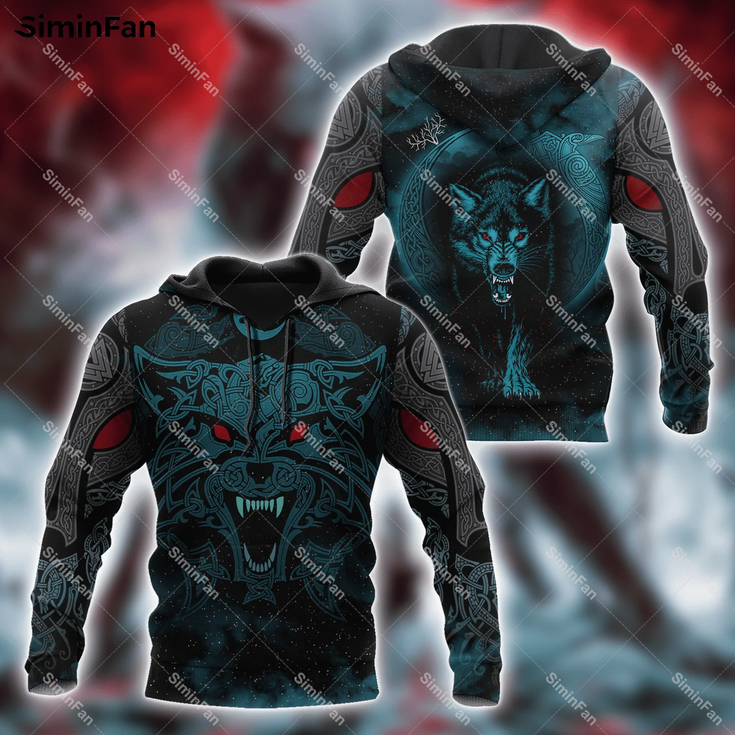 

Wolf Viking Pattern 3D All Over Printed Hoodie Mens Hooded Pullover Zip Jacket Coat Sweatshirt Unisex Shirts Outwear Female Tops