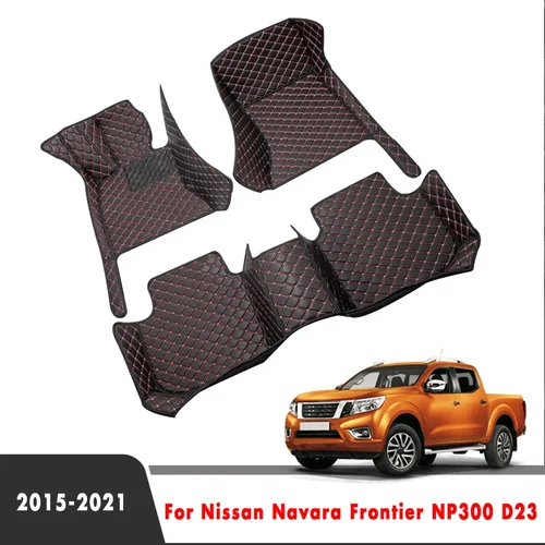 Alfombrillas de coche para Nissan Navara NP300 D23 2024 2023 2022 2021 2020 2019 2018 2017 2016 2015 Frontier accesorios para automóviles alfombras