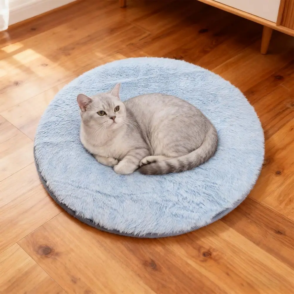 Pet Carpet Festive Home Decor Fluffy Rabbit Plush Round Area Rug for Room Bedroom Decor Soft Faux Fur Carpet for Kids for Sofa