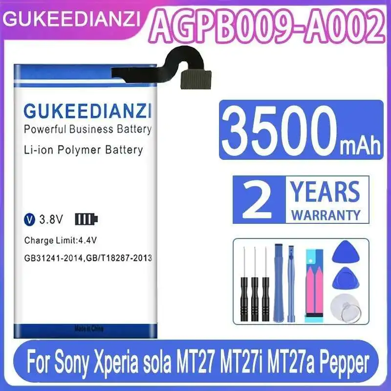 

AGPB009-A002 For Sony Xperia Sola MT27 Mt27i Mt27a Pepper 3500Mah Mobile Phone Battery Environmentally Friendly