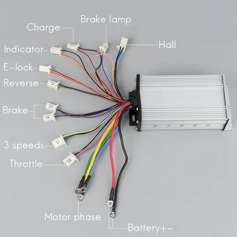Kit completo de motor elétrico sem escova, dc, 36v, 48v, 1000w, 1500w, 16000w, 2000w, motor sem escova, quatro rodas, veículo elétrico