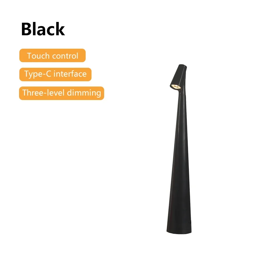 Table Lamp LED Touch Sensor Desktop Night Light Rechargeable Wireless Reading Lamp for Restaurant Hotel Bar Bedroom Decor Light