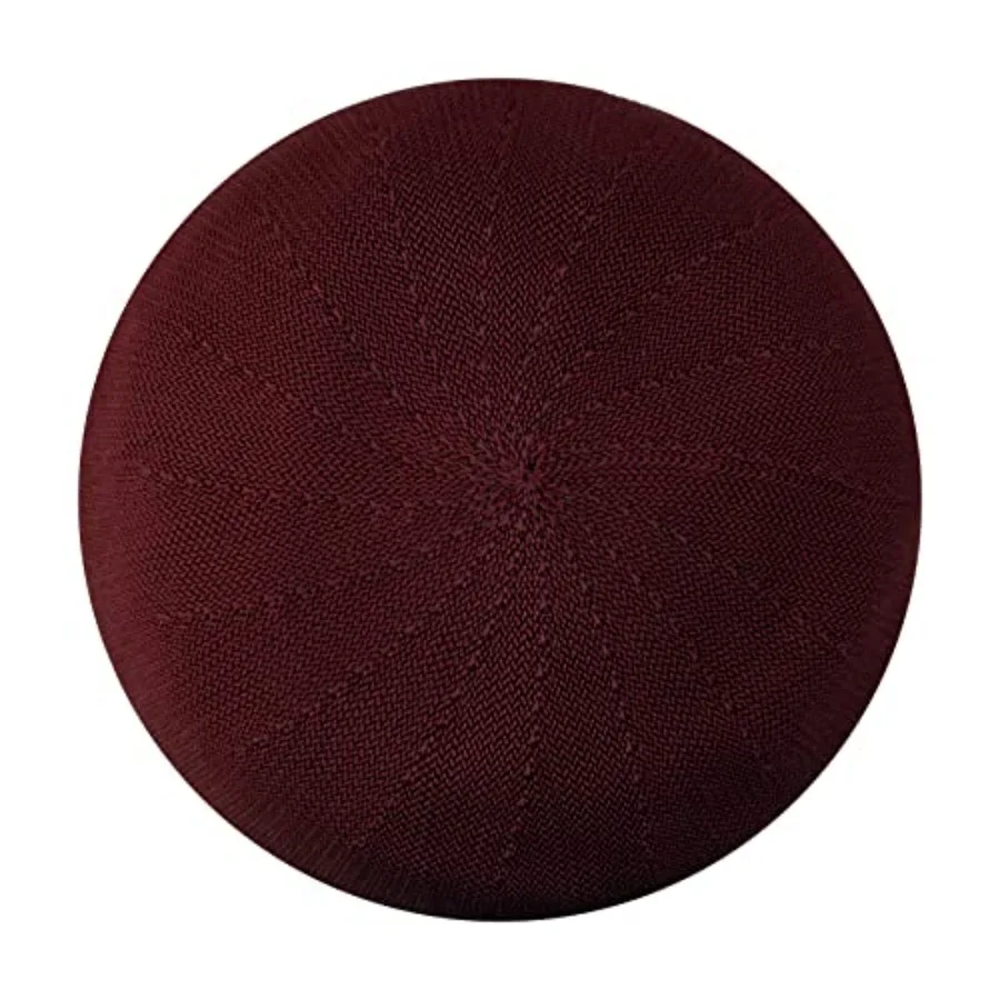 

Gllutt Summer Knitted Thin Beret Hat for Women Size Adjustable French Style Solid Color