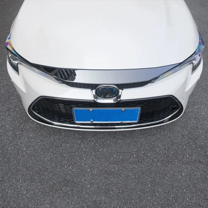 For Toyota Corolla E210 US SEDAN Levin 2019  Chrome Front Hood Bonnet Lip Molding Cover Trim engine cover lid Car Styling