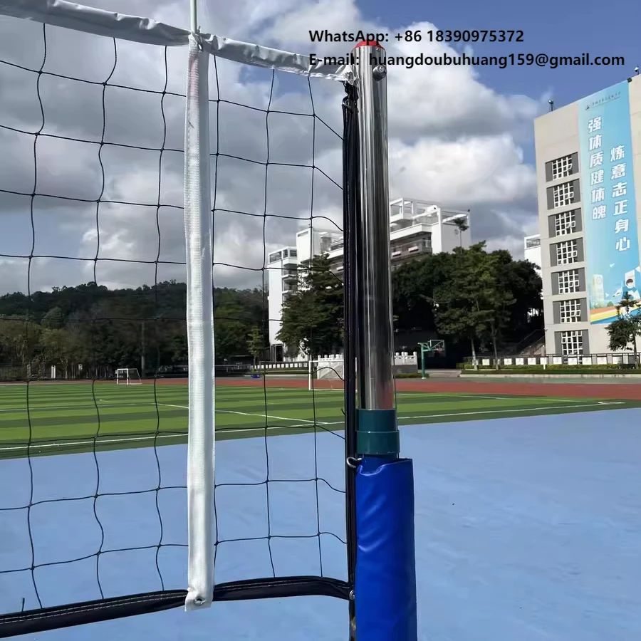 Professional Portable Competition Badminton & Volleyball Net Rack Multi-Use Stand with Steel Wire Mesh for Home & Gym Use