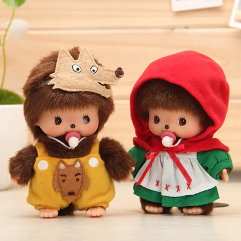 In Stock 15cm Mongon Monkey Kawaii Doll Keychain Bag Pendants Toy Hand Puppet Decompression Kawaii Doll Decoration Gift