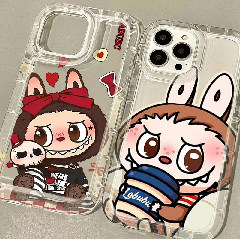 Cartoon Cute Labubus Phone Case for Infinix Note 30 12 G96 Smart 8 7 6 5 Hot 30i 9 Play Pro 4G 5G Clear Back Cover