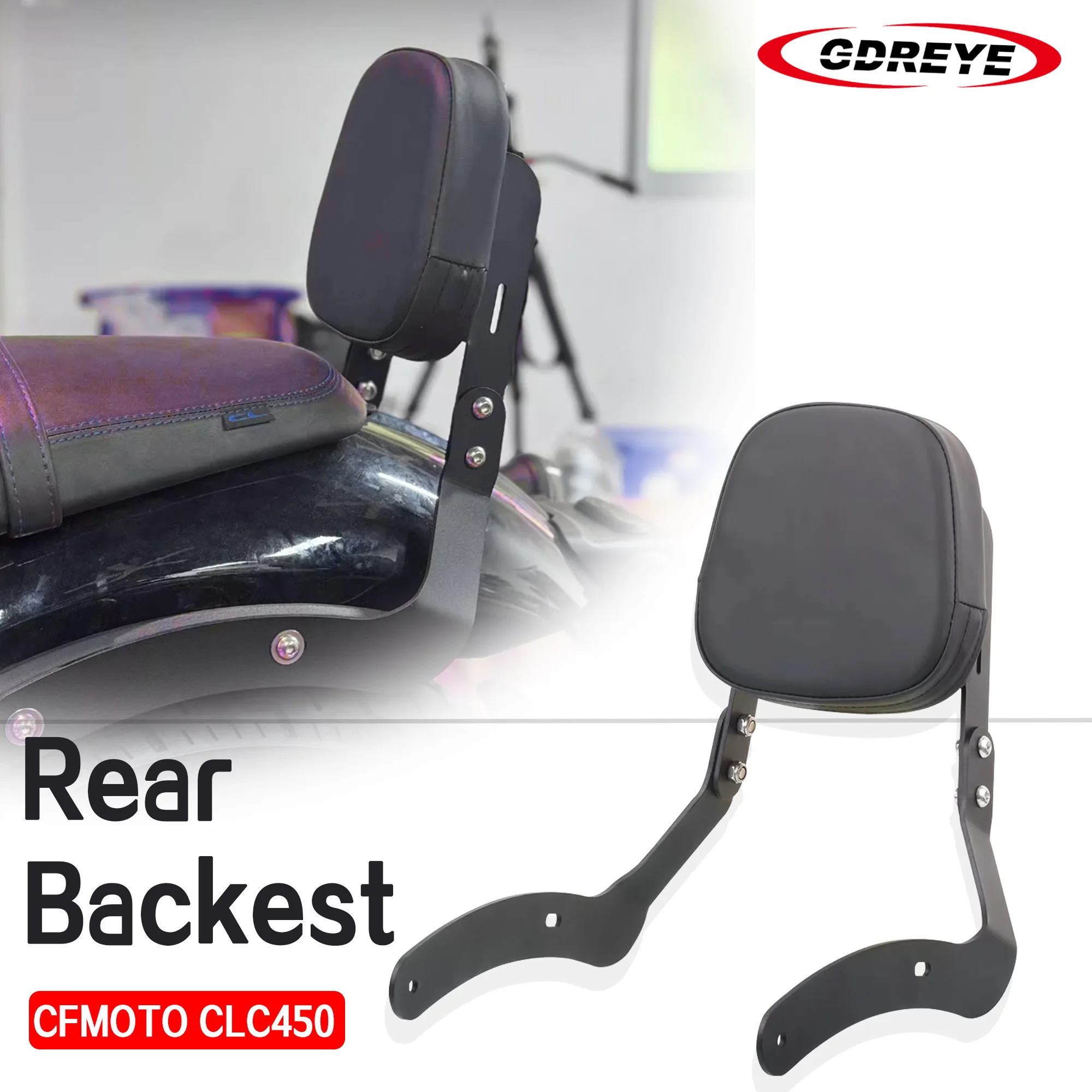 

Motorcycle CF450 Passenger Seat Rear Backrest Accessories Rear Passenger Detachables Backrest For CFMOTO 450 CLC 450 450CLC