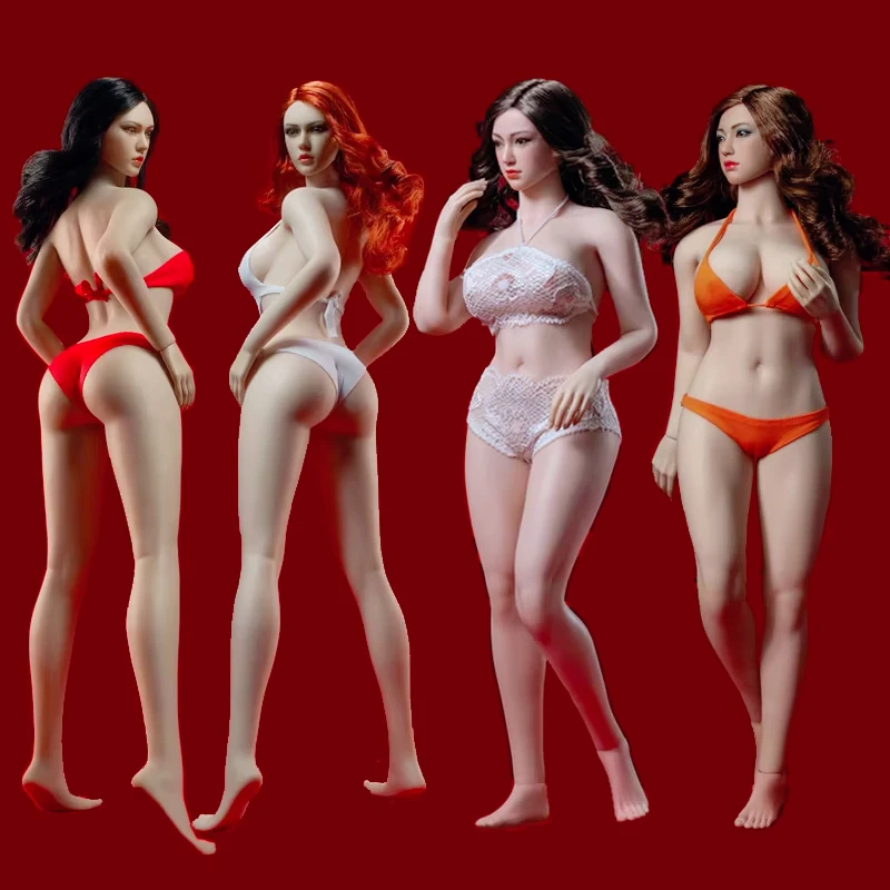 

Plus Size 1/6 Girls Super-Flexible Seamless Body TBLeague S38 S39 S42 S43 Suntan Pale Large Breast with Head Sculpt Female Toy
