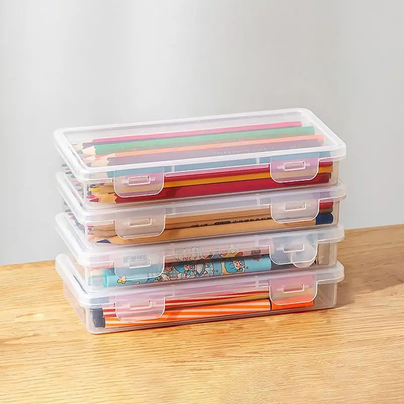 Etui Box Clear Craft Naaibenodigdheden Opslag Bureau Dispensers Stevige Organizer Voor Briefpapier Potloodhouders Pen