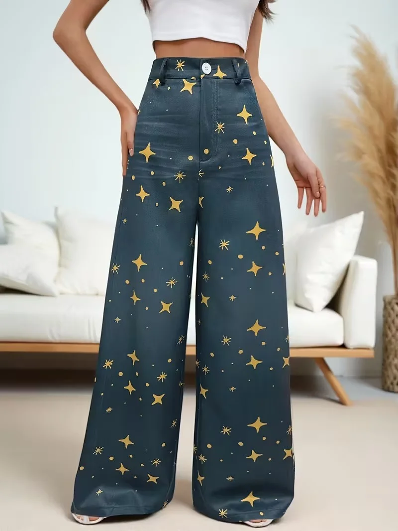 Versatile Wide Leg Pants Standardized Code Women's Fashion Casual Wide Leg Jeans  2026