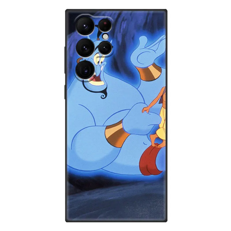 Genie Jafar Aladdin Phone Case For Samsung Galaxy S23 S22 S21 Ultra S20 FE 5G S10E S10 Lite S9 S8 Plus S7 Edge Black Cover