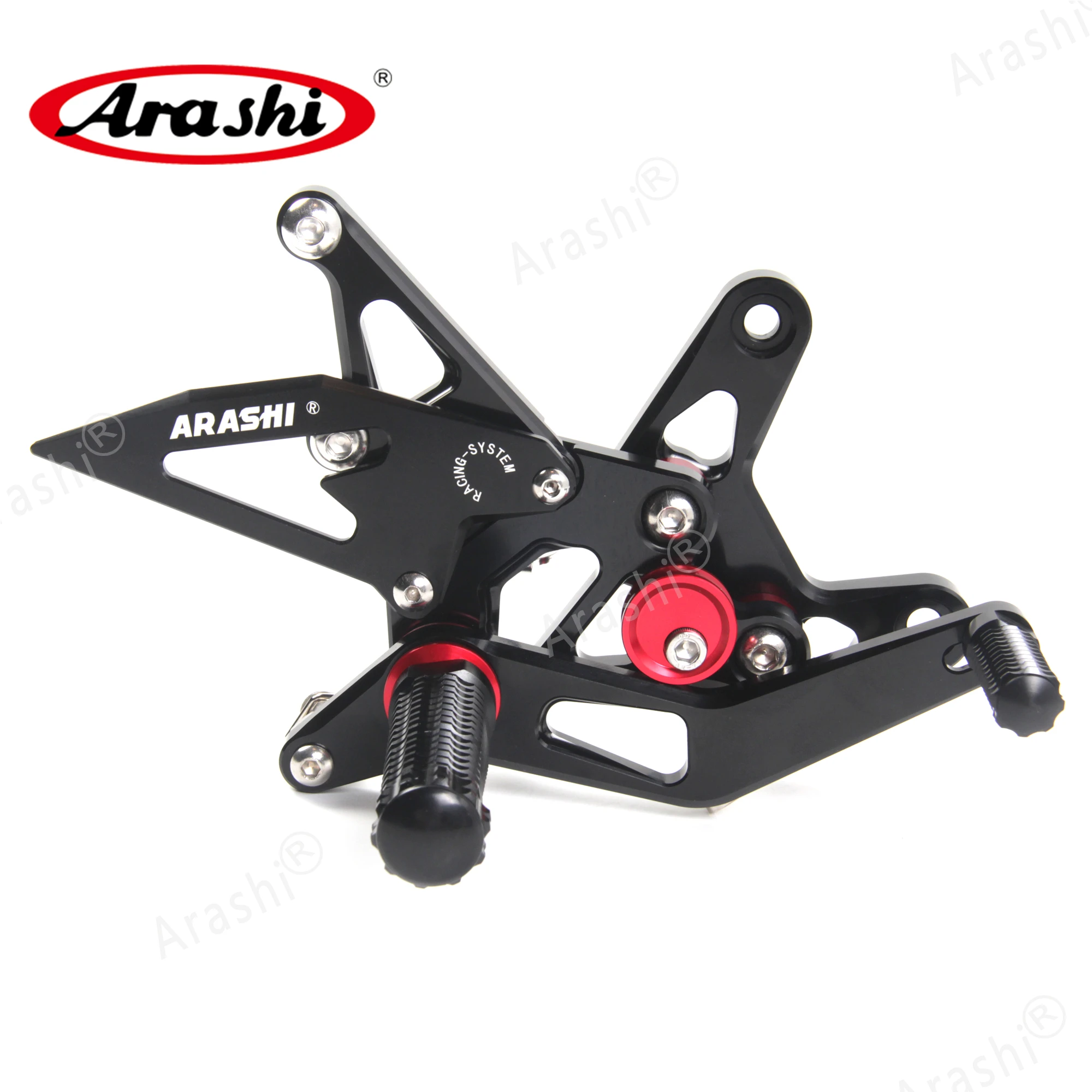 Racing Rearset Fit For Kawasaki Ninja ZX6R 2007 2008 Arashi CNC Adjustable Rider Footrest For Ninja ZX6R 2008 2007 ZX636 FootPeg view 5