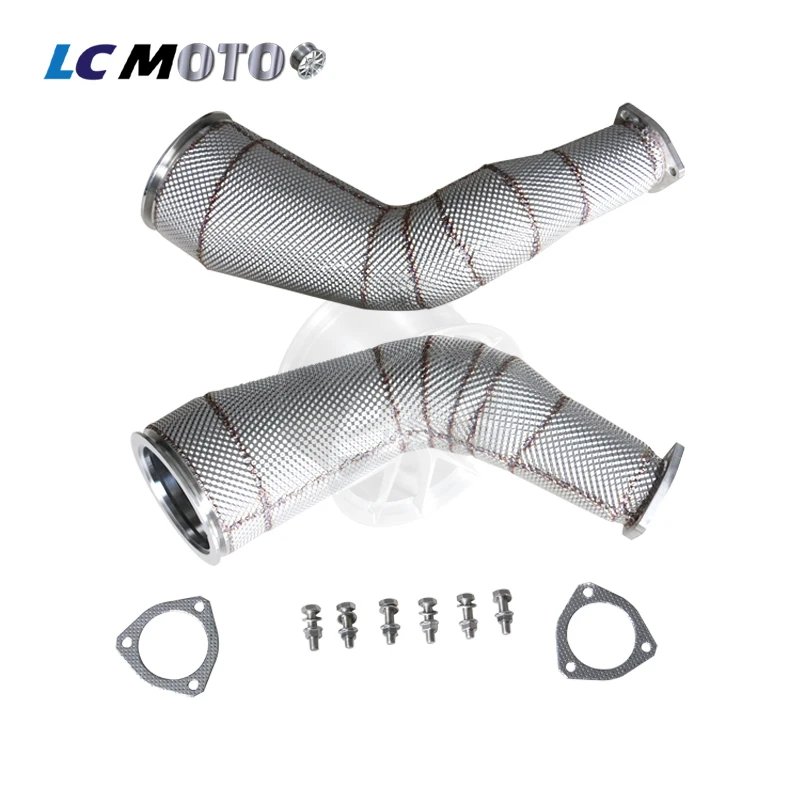 

For A U DI RS6 RS7 C8 4.0 TFSI V8 2019+ Downpipe with Heat Shield