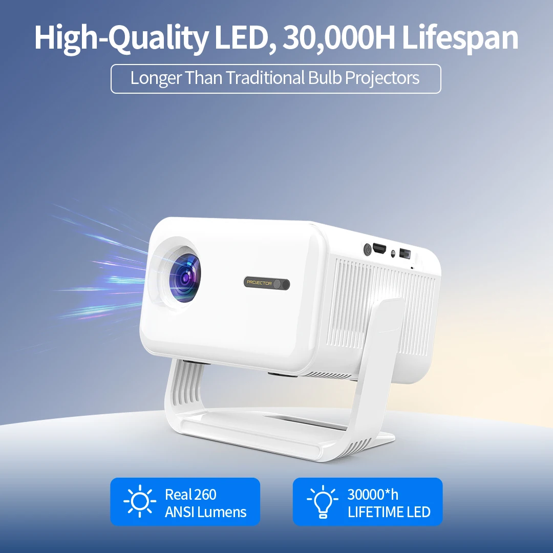 

IMC660 Android Projector Support 4K Full HD LED Projector With Auto Focus 180 Rotation For Children 2.4/5G Dual WiFi6 BT 5.0