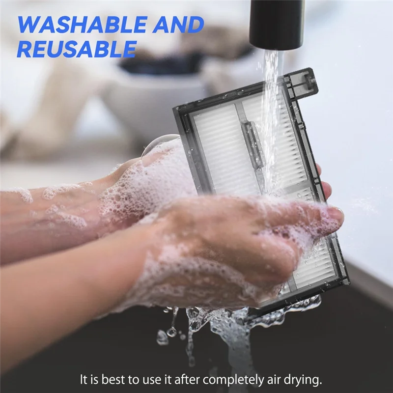 ABLG 4-delige vervangingsfilters voor Eufy X8 Pro-serie vacuüm - accessoires voor X8 Pro robotstofzuigerfilter