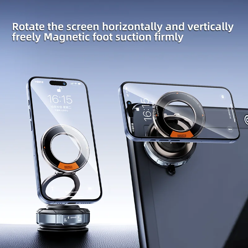 

Магнитный держатель для телефона, автомобильное крепление для увеличенной вакуумной присоски MagSafe 360° ° Регулируемый аксессуар для сотового телефона для iPhone Android