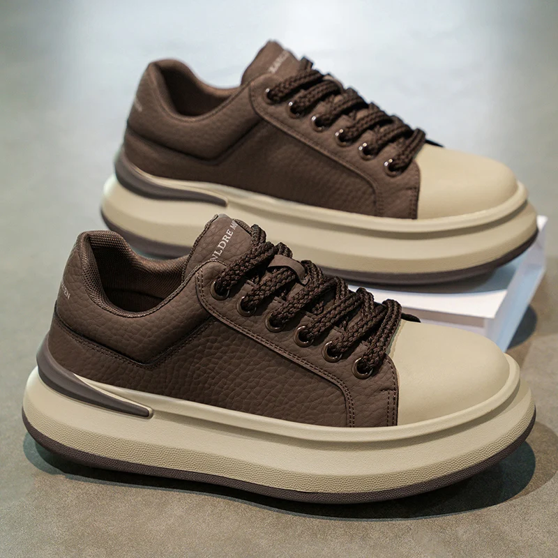 

Кроссовки на толстой подошве, мужские модные кружевные кроссовки, новые тенденции 2025 года, удобные теннисные мужские дизайнерские туфли, мужская повседневная уличная мужская обувь