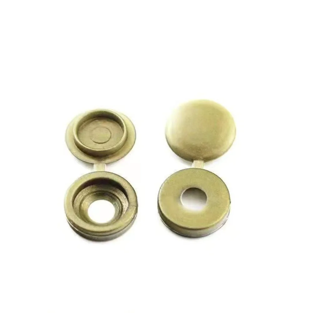 100PCS Durable Universal Fit Screw Protective Covers Snap Protective DIY Cross Screw Caps Fold Snap Cap Furniture Hardware