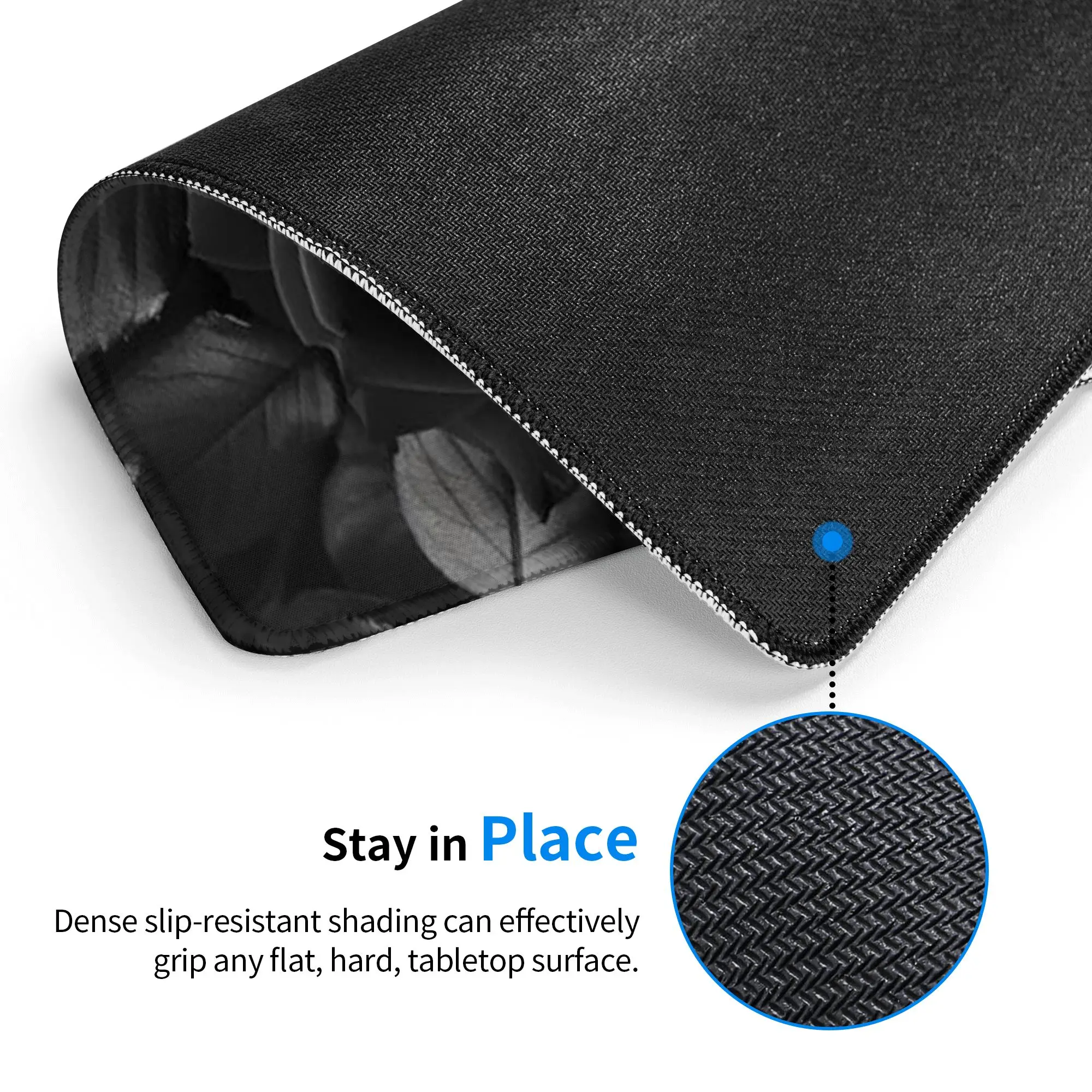 Matte Black Roses Pattern Mouse Pad Computer Keyboard Mouse Mat Gamer PC Laptop Desk Mat Office Table Mats