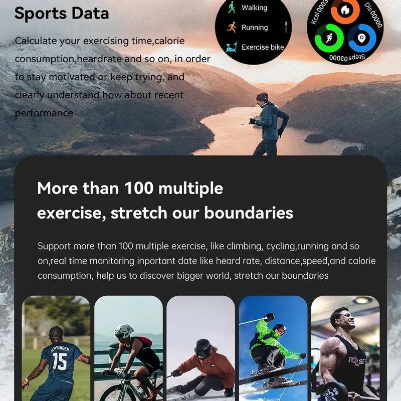Reloj inteligente K52 Bluetooth llamada 1,39 pulgadas IPS pantalla grande 400mAh Larga modo de reposo monitoreo de salud deporte al aire libre hombres mujeres Smartwatch