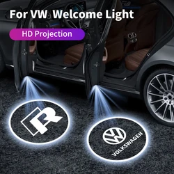 2/4Pcs LED Car Door Projector Light Welcome Lamps For VW GTI Polo Golf Passat Scirocco Tiguan Jetta T-ROC Touareg Touran CC Shar