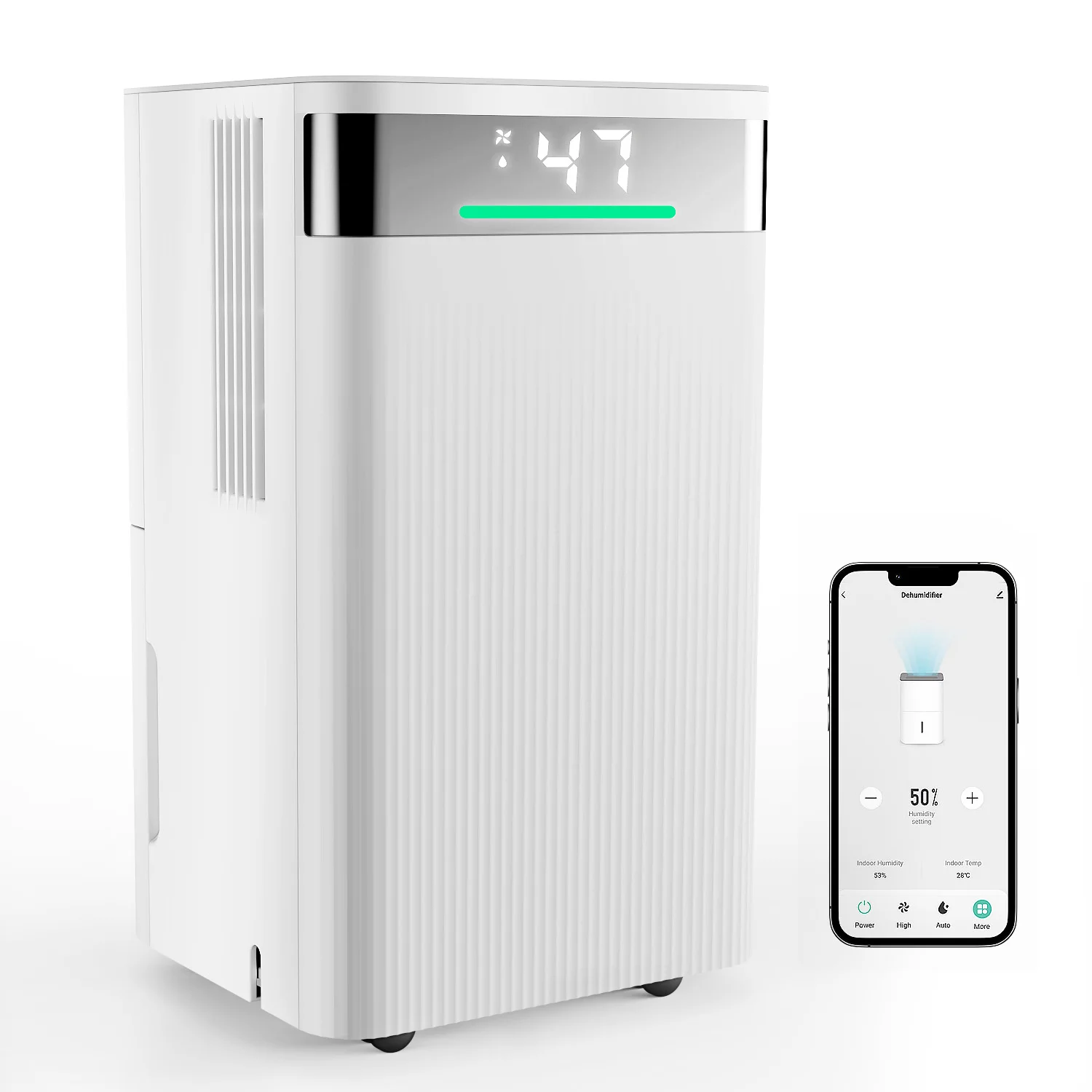 Déshumidificateur 8,5 L/jour 12 L/jour 14 L/jour 16 L/jour 20 L/jour avec application Wi-Fi, minuterie 24 heures, séchage du linge, drainage continu