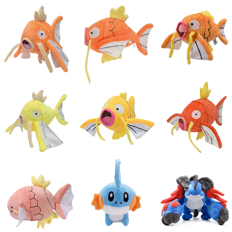 Wielokolorowy Magikarp Pokemon pluszowa lalka Mega Swampert wypchany Peluche zabawka Mudkip kieszonkowy potwór prezent dla przyjaciela urodzinowy