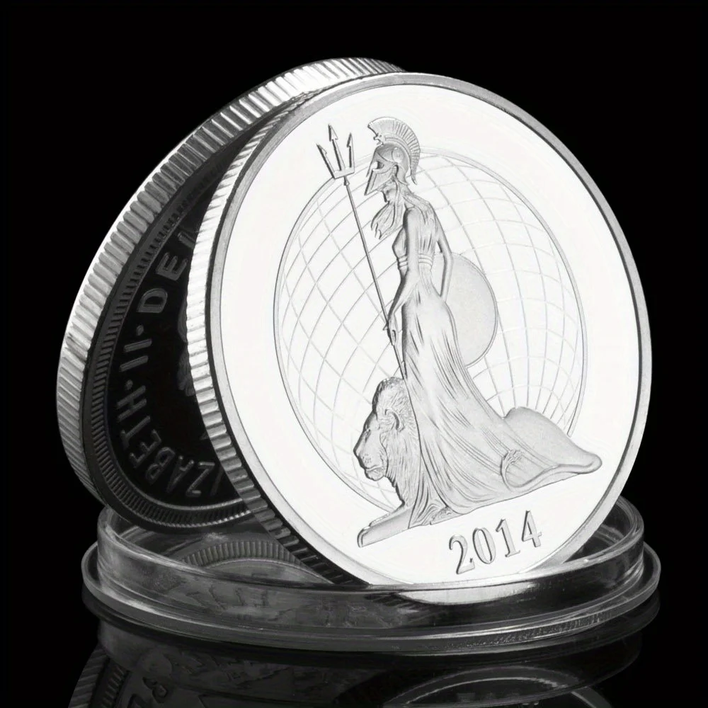 Athena Collectible Silvery Plated Souvenir Coin Collection Art Creative Gift Basso-Relievo Commemorative Coin