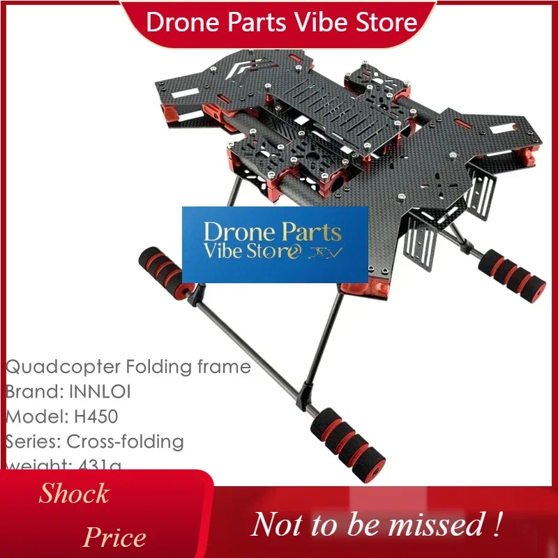 

DParts1H450 Quadcopter Frame Kit GF-H450mm Carbon Fiber FPV Quadcopter Mini Quad Frame Kit RC Multicopter Frame