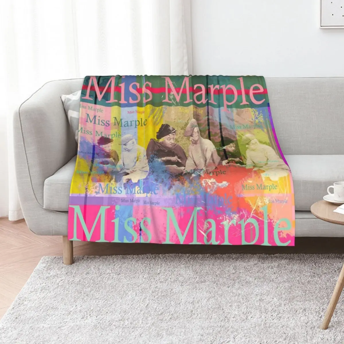 Miss Marple and Mister Stringer, detectives from St Mary Mead Throw Blanket Kid'S Cute Hairys Luxury Thicken Soft Big Blankets