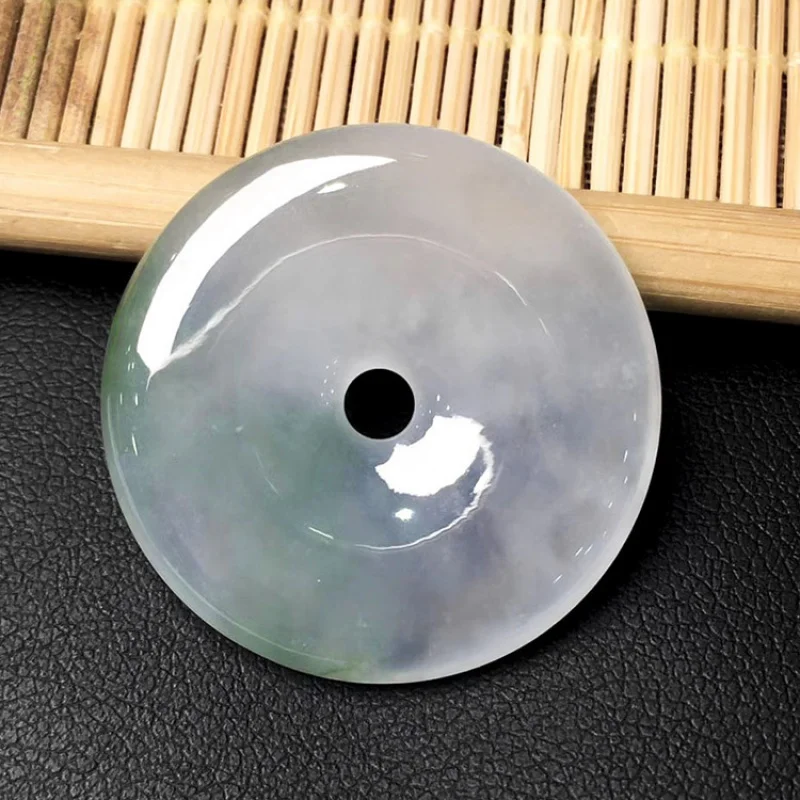 Natural a-Level Safety Ice Buckle Jade Pendant