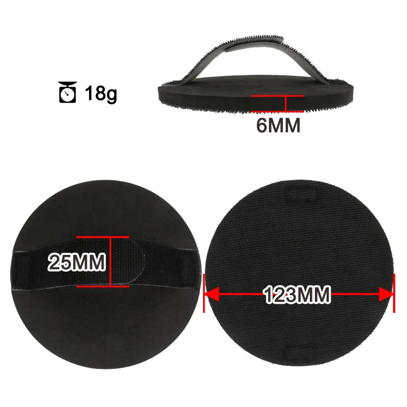 5 Inch EVA Hand Sanding Pad 19 Pcs with Hook and Loop Sandpaper Assorted 60/150/240/320/400/600 Grits for Woodworking Furniture