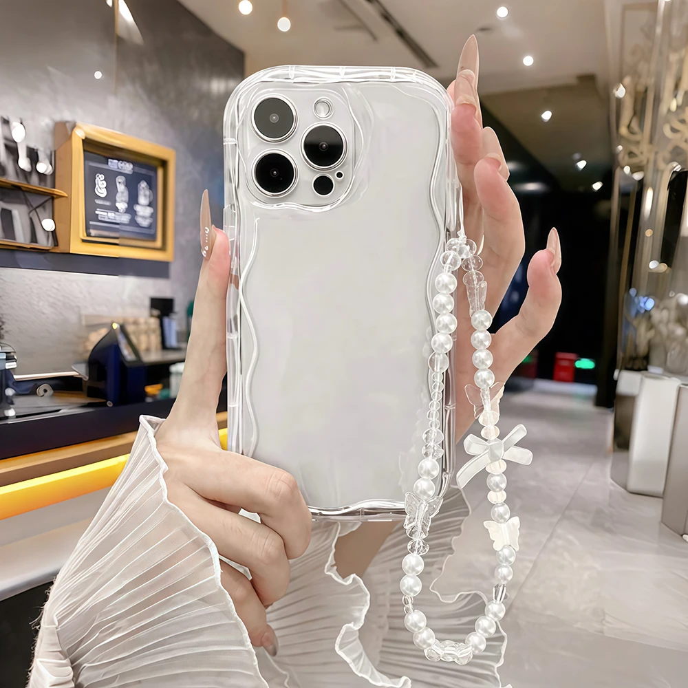 Luxuriöse Transparente Handyhülle für iPhone 17 15 13 11 12 14 16 17 Pro Max Plus 17 Hüllen mit Liebes-Lanyard und Linsenschutz aus Silikon – Detail 8