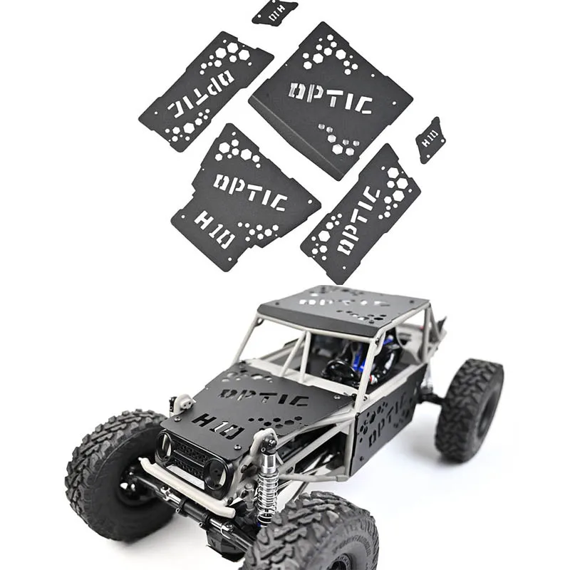 

1set Black Metal Car Shell Body Armor for 1/10 RC Crawler VP OPTIC H10