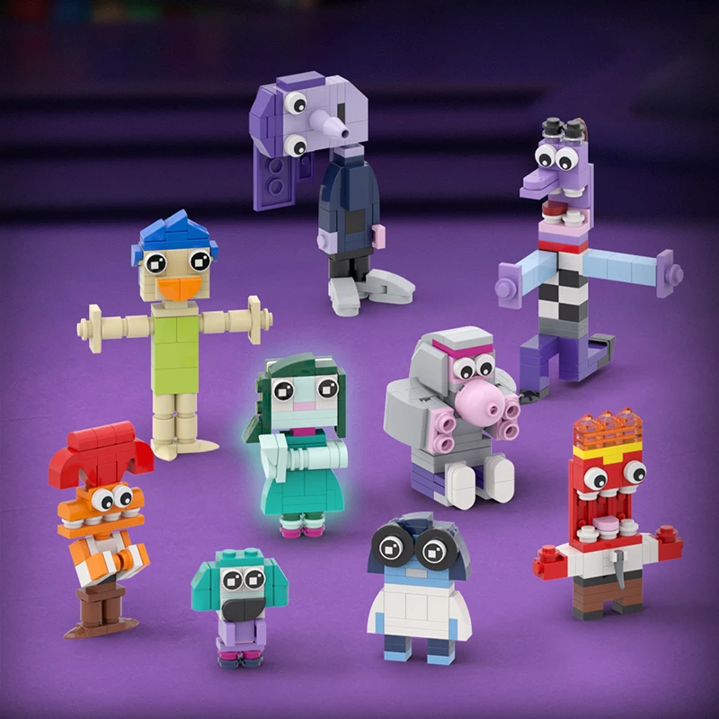 

Эмоциональные персонажи MOC, строительные блоки, радость страх, гнева, снятие тревоги, смущение, сквозь, сделай сам, для детей