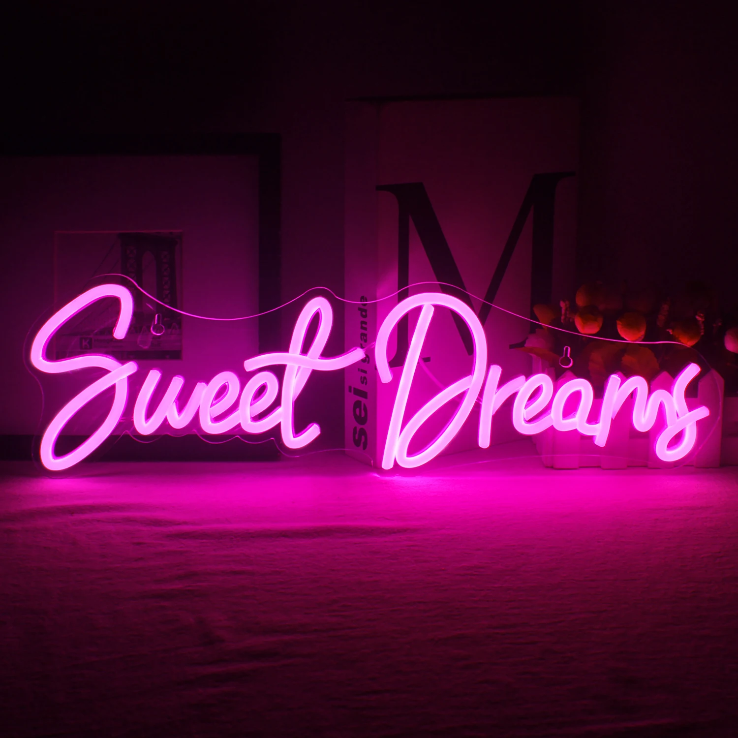 

Ineonlife Sweet Dream Neon Sign Custom LED Lamp Wedding Party Valentine's Day Marriage Proposal Room Mural Style Wall Decor Gift