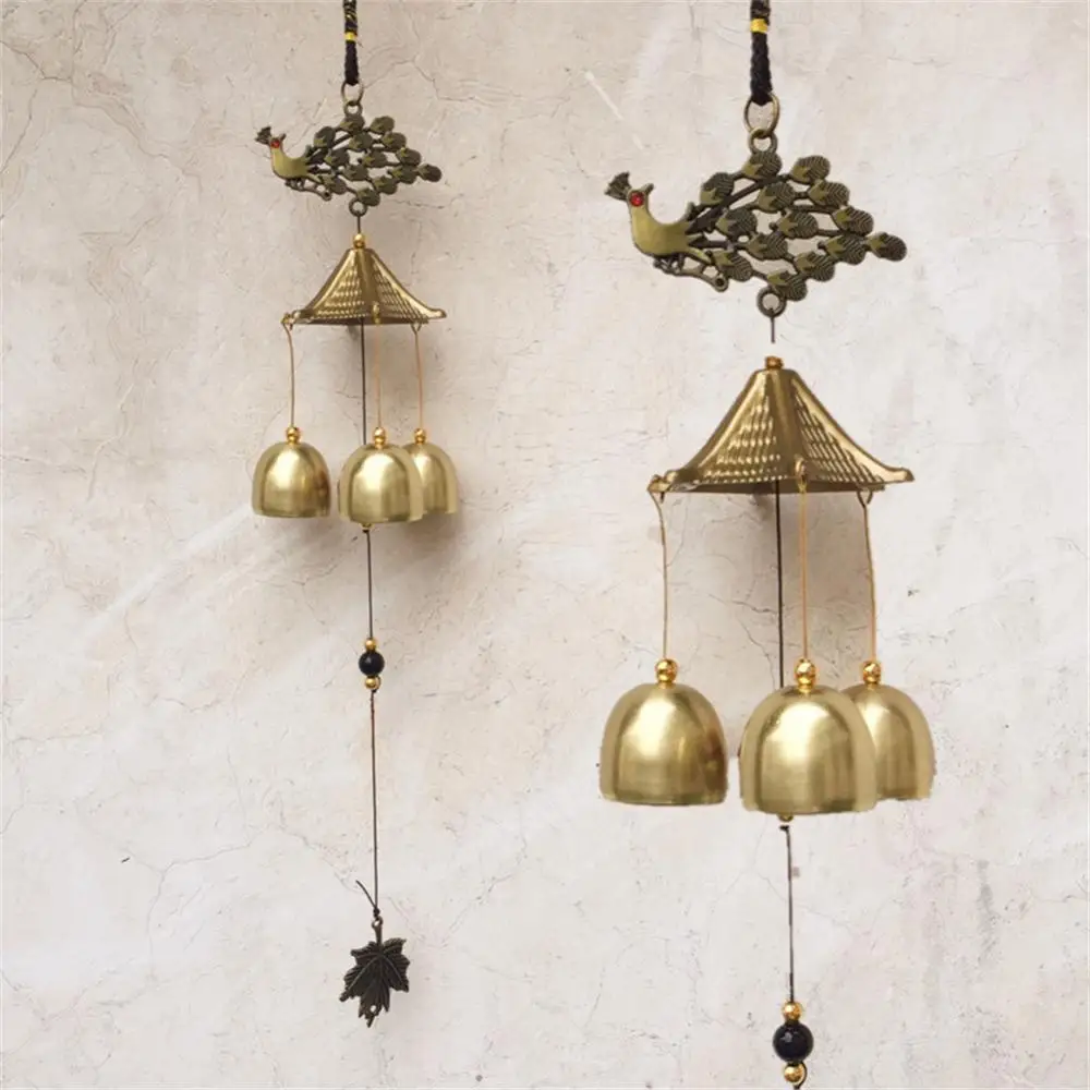 Windbell Gardening Copper Alloy Handmade Fortune Decoration Home Decoration Pendant High Quality Vintage Alloy Wind Bell