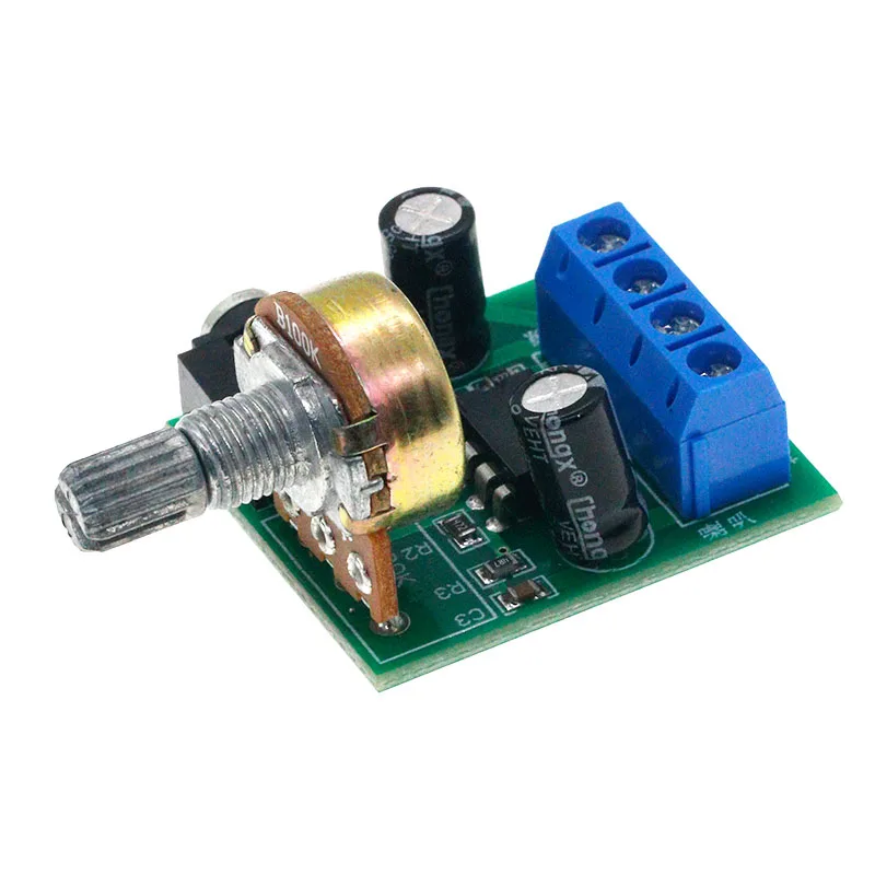 LM386 Mono Mini Power Amplifier Board YX1667 DC 3-12V Adjustable Volume Audio Amplifier Module