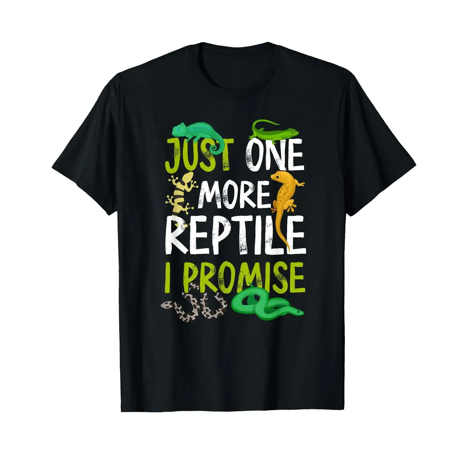 Just One More Reptile I Promise Snake Lizard Gecko T Shirt vintage Washed Stretched Soft fashion Slightly Top For Everyday Wear