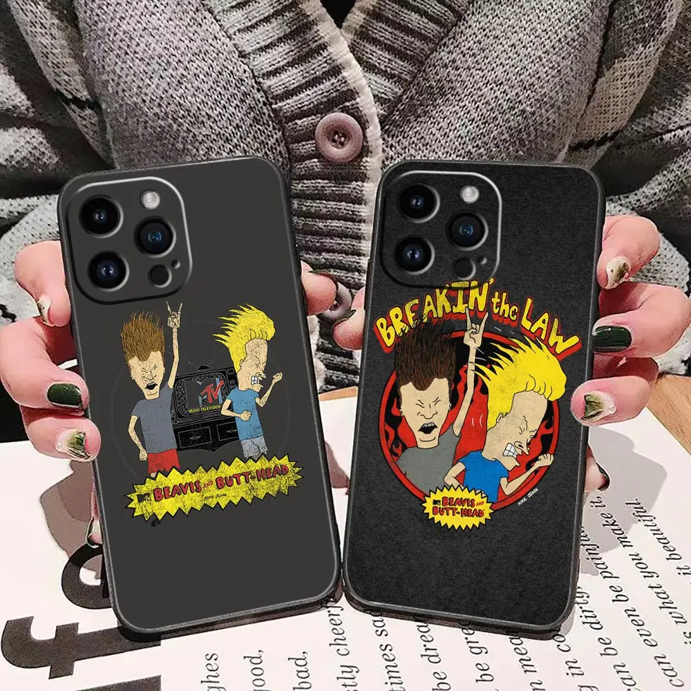 Funda Coque Case For iphone 15 14 13 12 11 Pro XS Max Mini X SE 2020 2022 8 7 Plus 5 Soft Case Shell Cartoon Beavis And Butthead