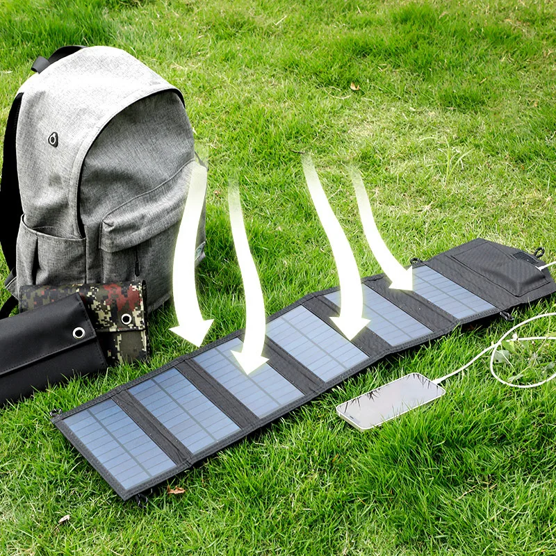 500w tragbares Solar panel 5v Dual USB faltbares wasserdichtes Solar ladegerät Strom generator für Handy Outdoor Camping Tourismus